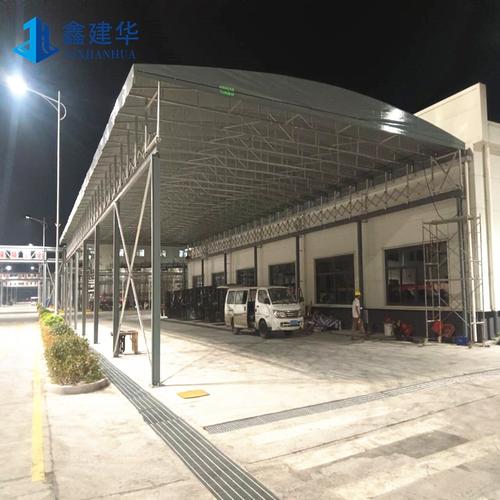 邢台定做电动伸缩雨棚 工厂房顶电动蓬 厂房轨道活动棚雨篷